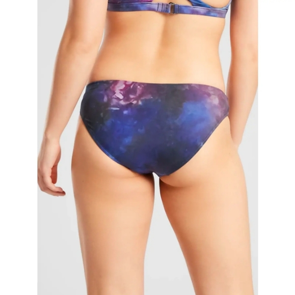 Athleta NWT XS Supernova Tie Dye Med Seat Bottom Bikini Swim 571998 Purple Blue - Picture 2 of 6